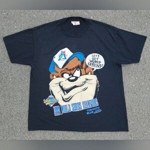 VTG 1992 MLB Toronto Blue Jays Looney Tunes Taz World Series Champs Tee Size (L)